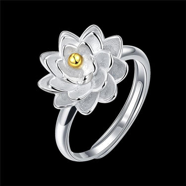 Lotus Flower 925 Sterling Silver Ring-Your Soul Place